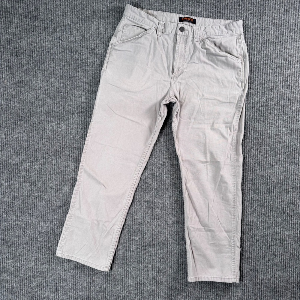 Ridgecut Carpenter Pants Mens 38x27 Beige Workwear Utility Toughwear Canvas‎